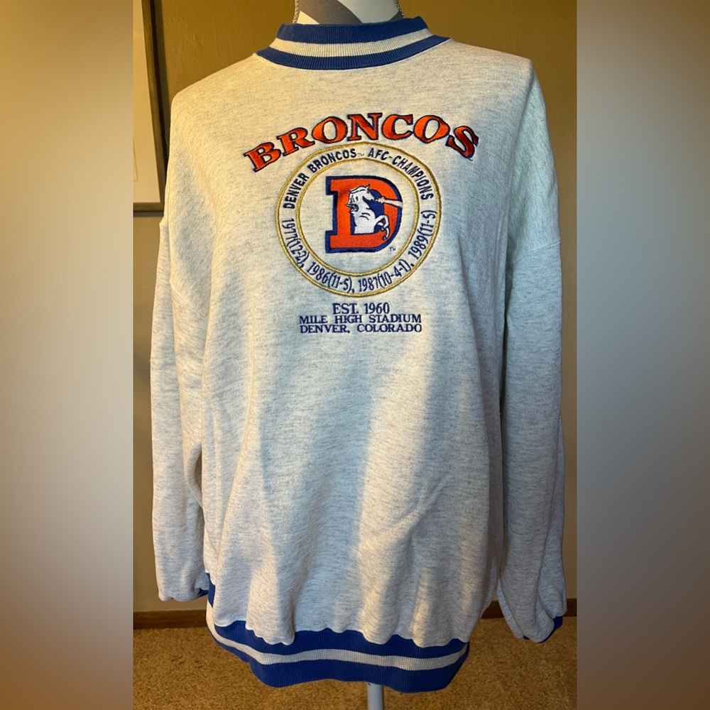 VINTAGE Denver Broncos NFL Commemorative Sweatshirt 1989 (unisex)
